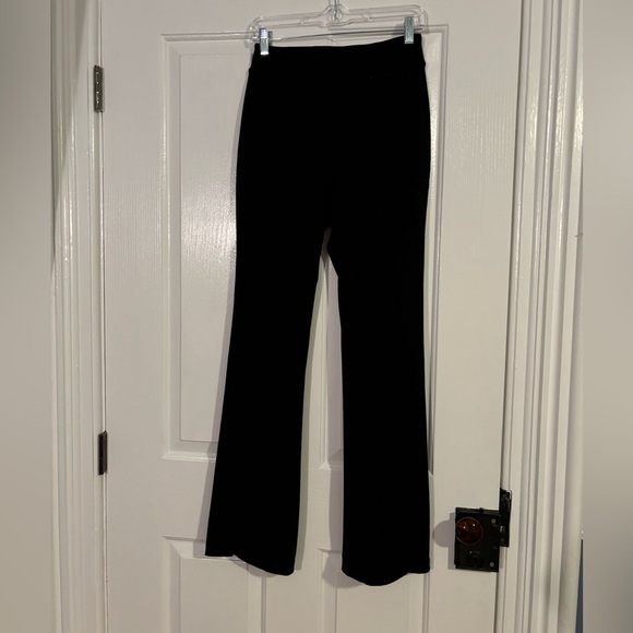 Black Flare Leggings with Slit at Bottom - Picture 1 of 3